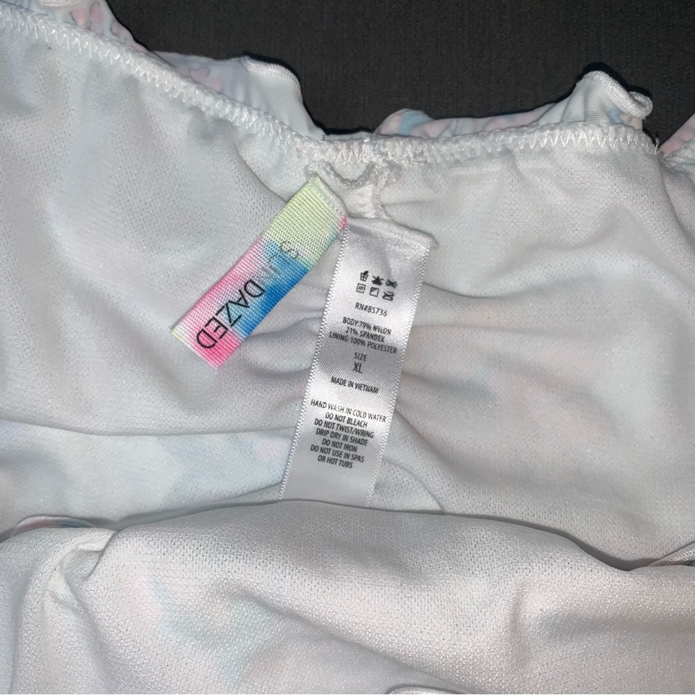 Sundazed Mermaid Floral-Print Ruffled Bikini Bottoms White Colorful XL Women’s - Picture 5 of 5